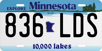 MN license plate 836LDS