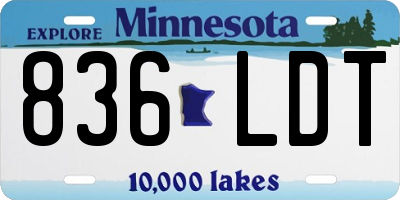 MN license plate 836LDT