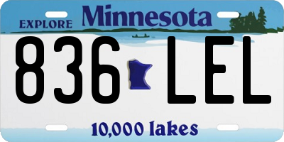 MN license plate 836LEL