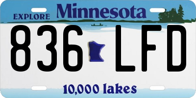 MN license plate 836LFD