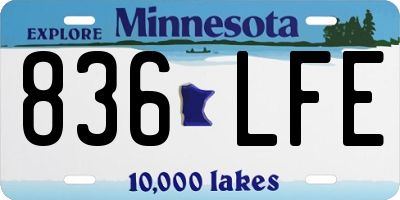 MN license plate 836LFE