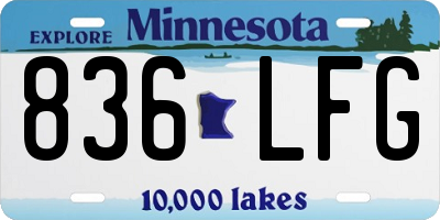 MN license plate 836LFG