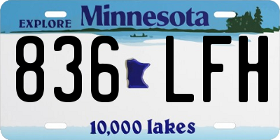 MN license plate 836LFH