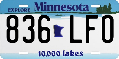 MN license plate 836LFO