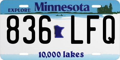 MN license plate 836LFQ