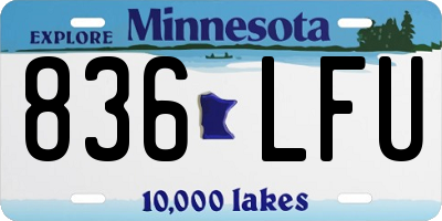 MN license plate 836LFU