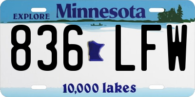 MN license plate 836LFW