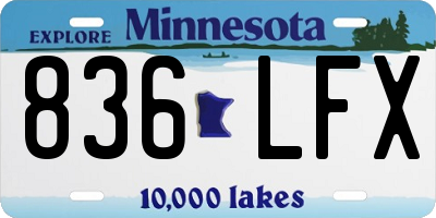 MN license plate 836LFX