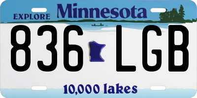 MN license plate 836LGB