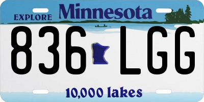MN license plate 836LGG