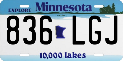 MN license plate 836LGJ