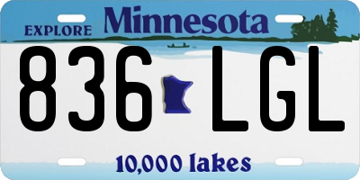 MN license plate 836LGL