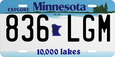 MN license plate 836LGM