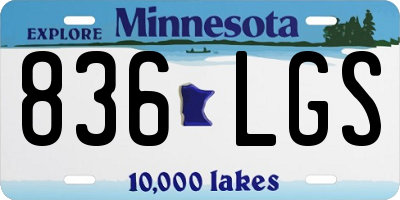 MN license plate 836LGS