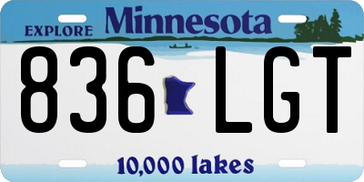 MN license plate 836LGT