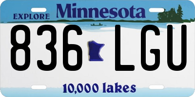 MN license plate 836LGU