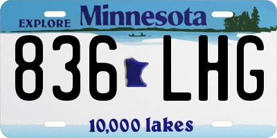 MN license plate 836LHG
