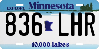 MN license plate 836LHR