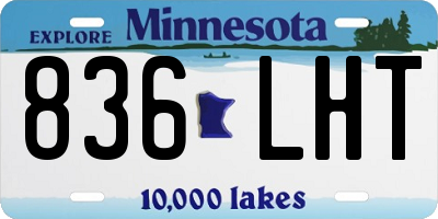MN license plate 836LHT