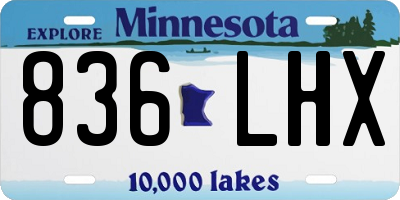 MN license plate 836LHX