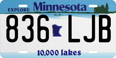 MN license plate 836LJB
