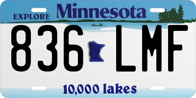 MN license plate 836LMF