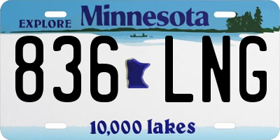 MN license plate 836LNG