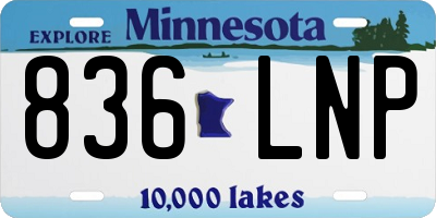 MN license plate 836LNP