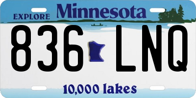 MN license plate 836LNQ