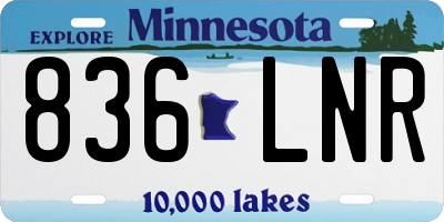 MN license plate 836LNR