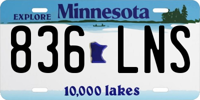 MN license plate 836LNS