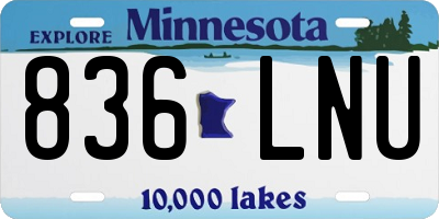 MN license plate 836LNU
