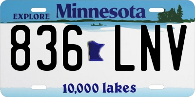 MN license plate 836LNV