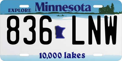 MN license plate 836LNW