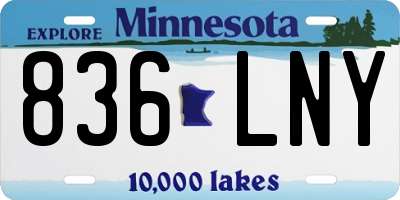 MN license plate 836LNY
