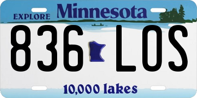 MN license plate 836LOS