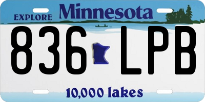 MN license plate 836LPB