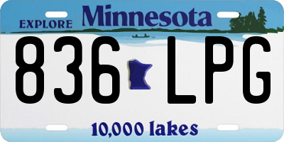 MN license plate 836LPG