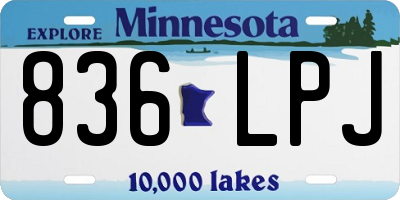 MN license plate 836LPJ