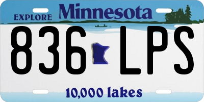 MN license plate 836LPS