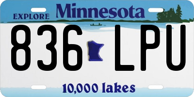 MN license plate 836LPU
