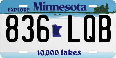 MN license plate 836LQB