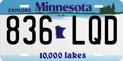 MN license plate 836LQD