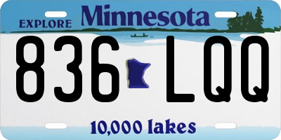 MN license plate 836LQQ