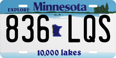 MN license plate 836LQS