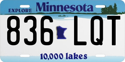 MN license plate 836LQT