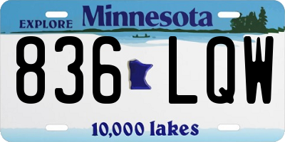 MN license plate 836LQW