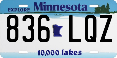 MN license plate 836LQZ