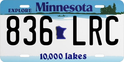 MN license plate 836LRC
