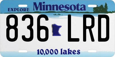 MN license plate 836LRD